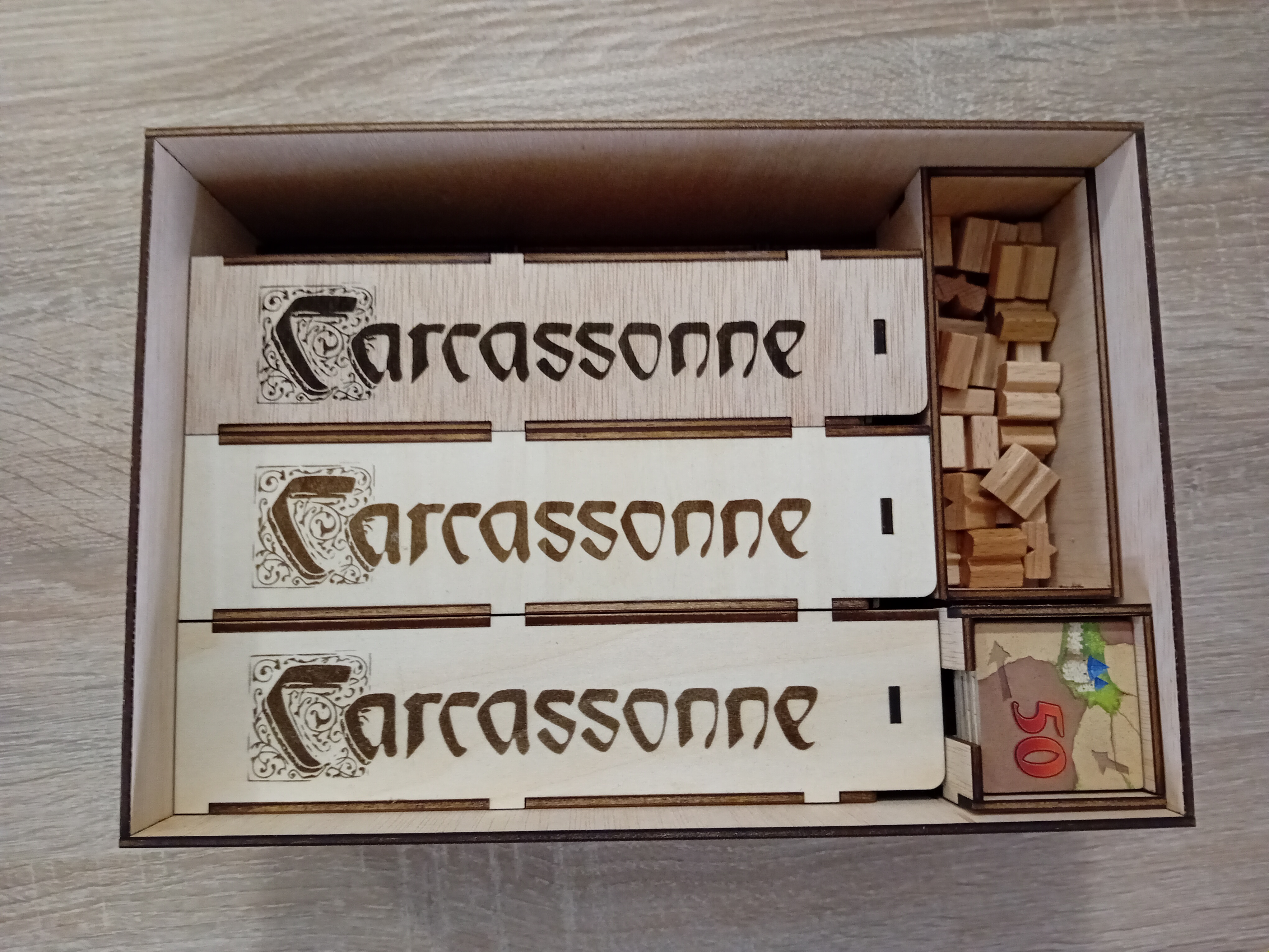 Carcasonne Set of Trays, Towers and Storage Box